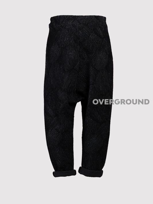 PANTALONE CAVALLO BASSO CON TESSUTO FANTASIA