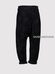 PANTALONE CAVALLO BASSO CON TESSUTO FANTASIA