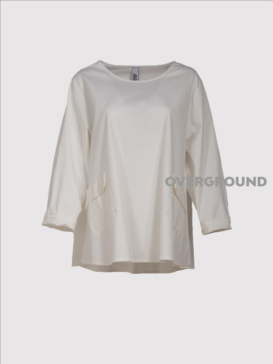 MAGLIA OVER CON TASCHE DAVANTI