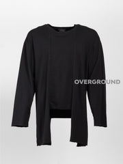 MAGLIA OVER ASIMMETRICA CON CUCITURE Z