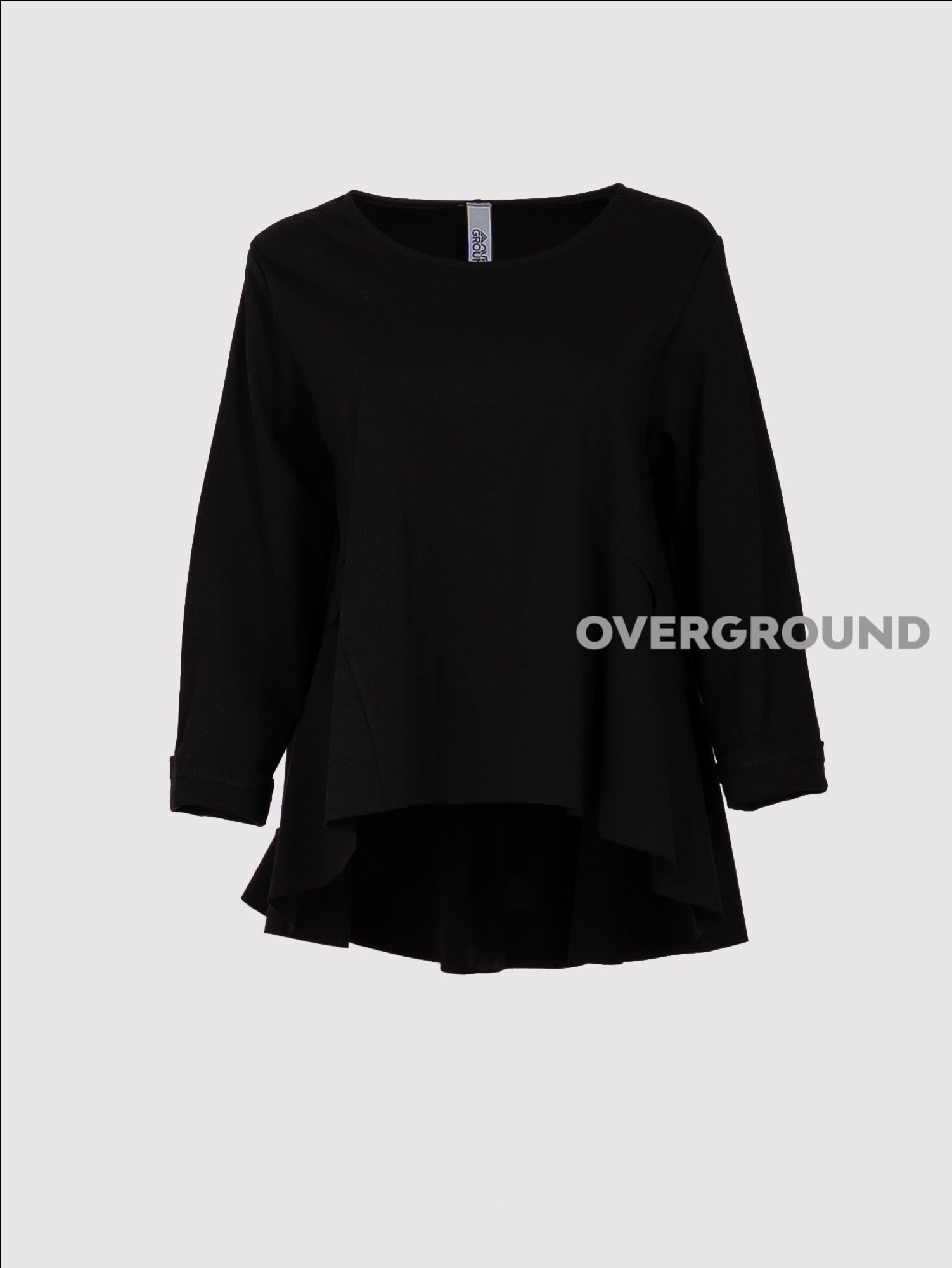 BLUSA OVER ASIMMETRICA CON CUCITURE DAVANTI - OVERGROUND STORE 