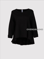 BLUSA OVER ASIMMETRICA CON CUCITURE DAVANTI - OVERGROUND STORE 