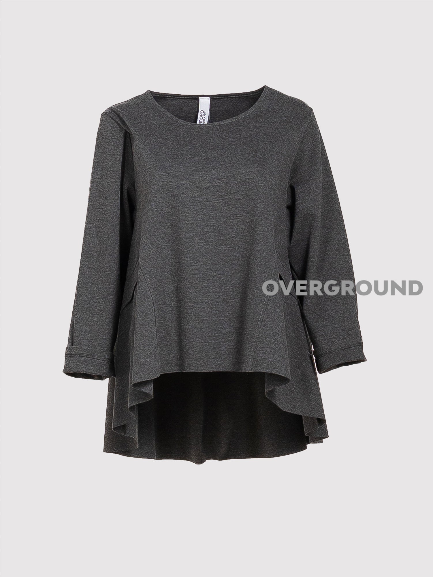 BLUSA OVER ASIMMETRICA CON CUCITURE DAVANTI - OVERGROUND STORE 