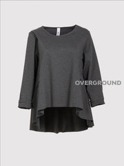 BLUSA OVER ASIMMETRICA CON CUCITURE DAVANTI - OVERGROUND STORE 
