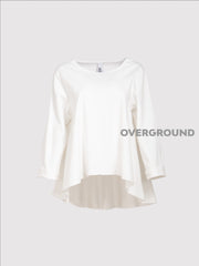 BLUSA OVER ASIMMETRICA CON CUCITURE DAVANTI - OVERGROUND STORE 