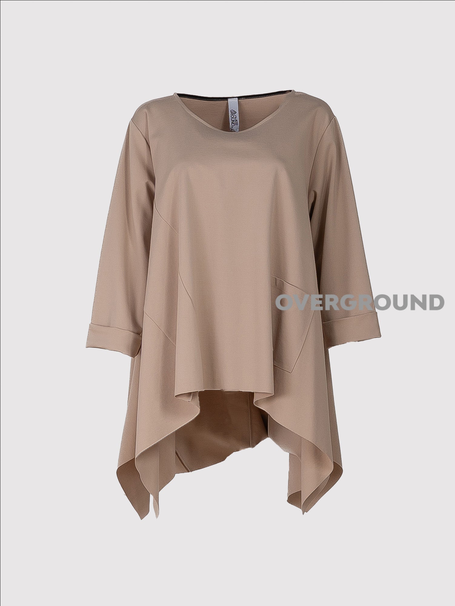 MAGLIA ASIMMETRICA LUNGA CON PUNTA LATERALE - OVERGROUND STORE 