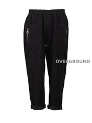 PANTALONE OVER CON TASCHE E CERNIERA