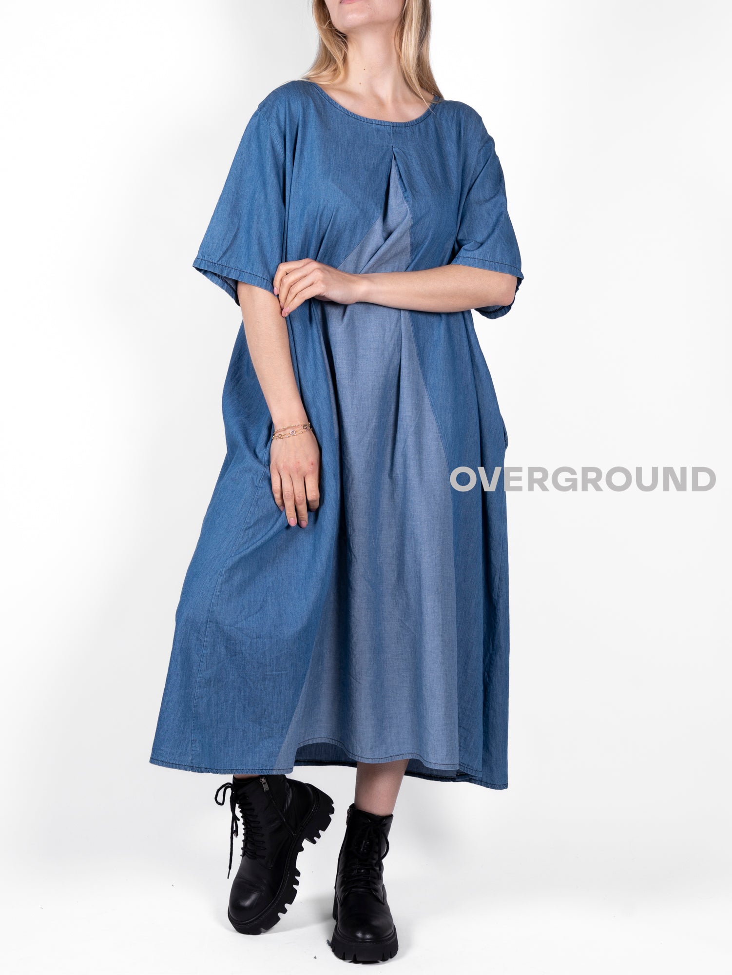 ABITO OVER JEANS BICOLORE