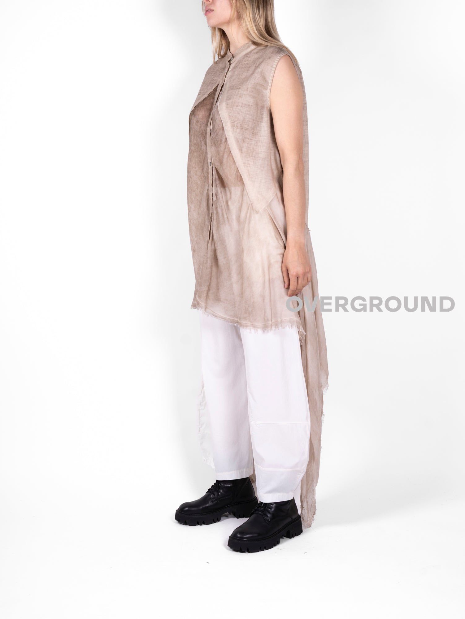 BLUSA OVER SMANICATA CON PUNTE LATERALI