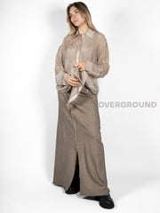 CAMICIA LUNGA OVER VELATA