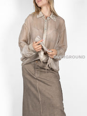 CAMICIA LUNGA OVER VELATA