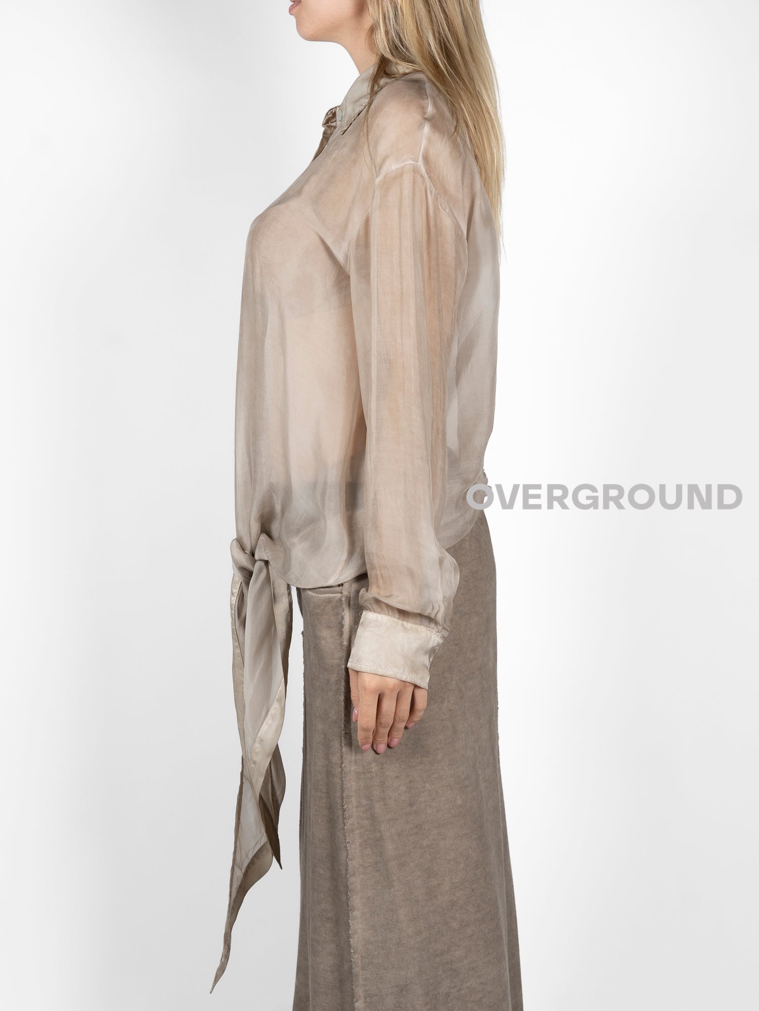 CAMICIA LUNGA OVER VELATA