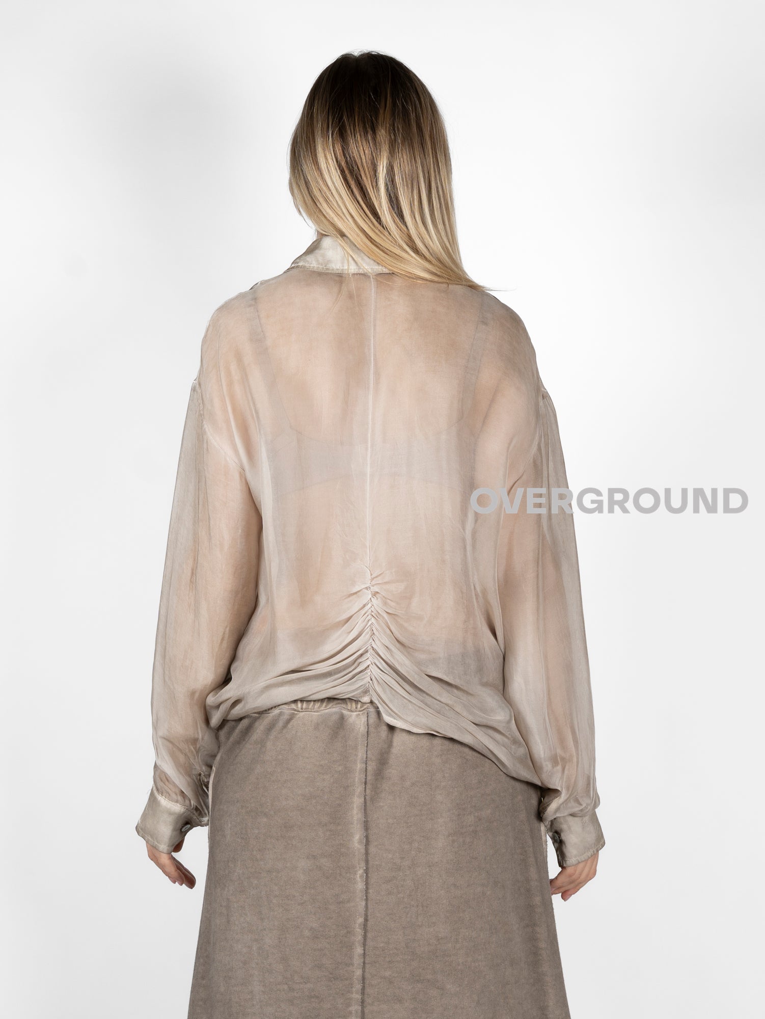 CAMICIA LUNGA OVER VELATA