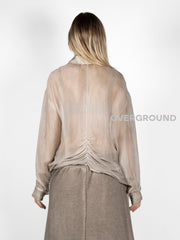 CAMICIA LUNGA OVER VELATA