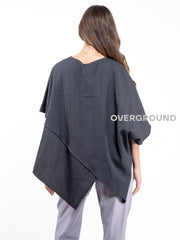 BLUSA OVER CON CUCITURA DAVANTI