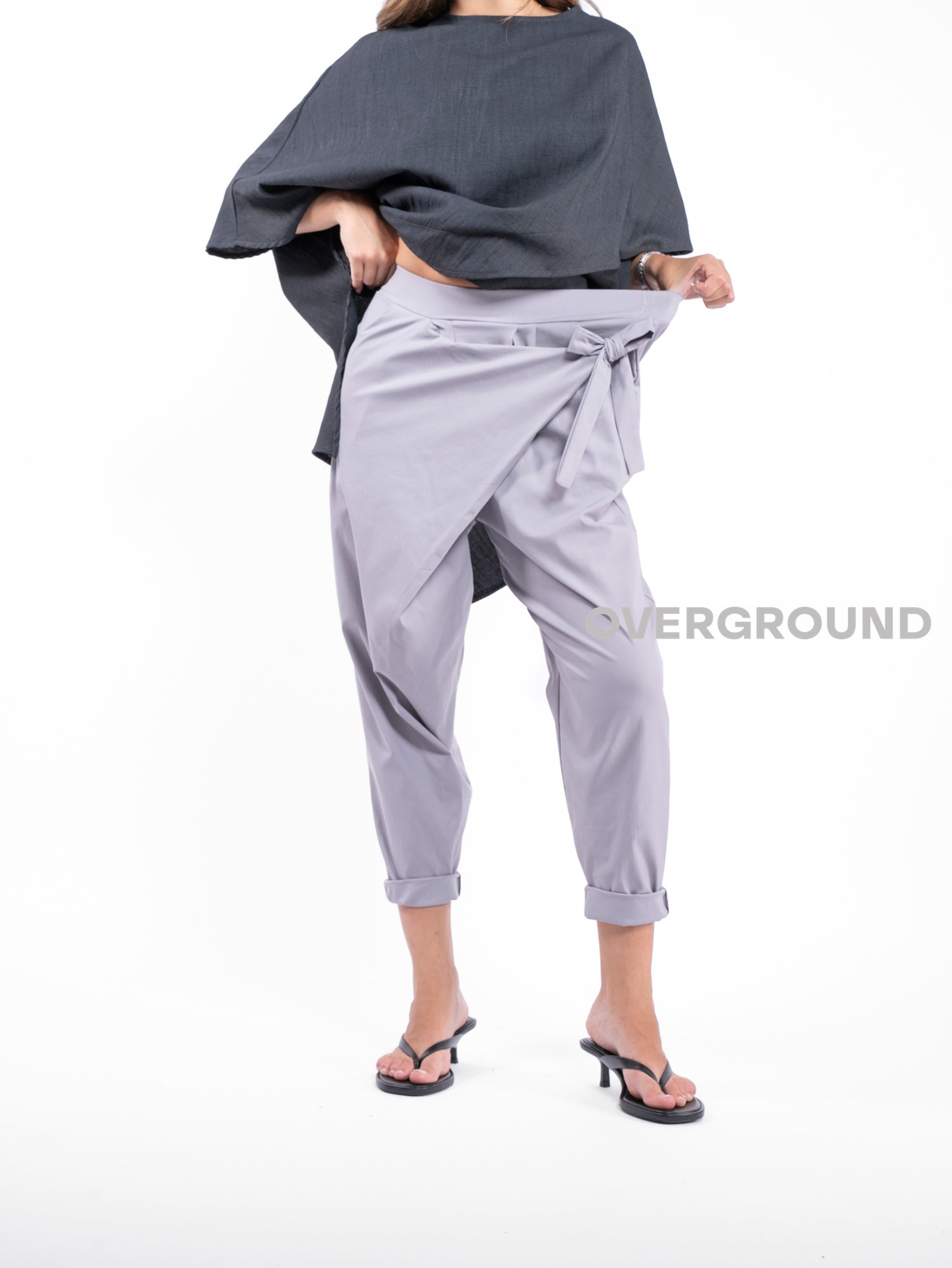 PANTALONE CON PATTINA E FIOCCO LATERALE - OVERGROUND STORE 