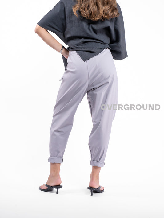PANTALONE CON PATTINA E FIOCCO LATERALE