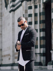 GIACCA COTONE GESSATA CON TASCHE DAVANTI - OVERGROUND STORE 