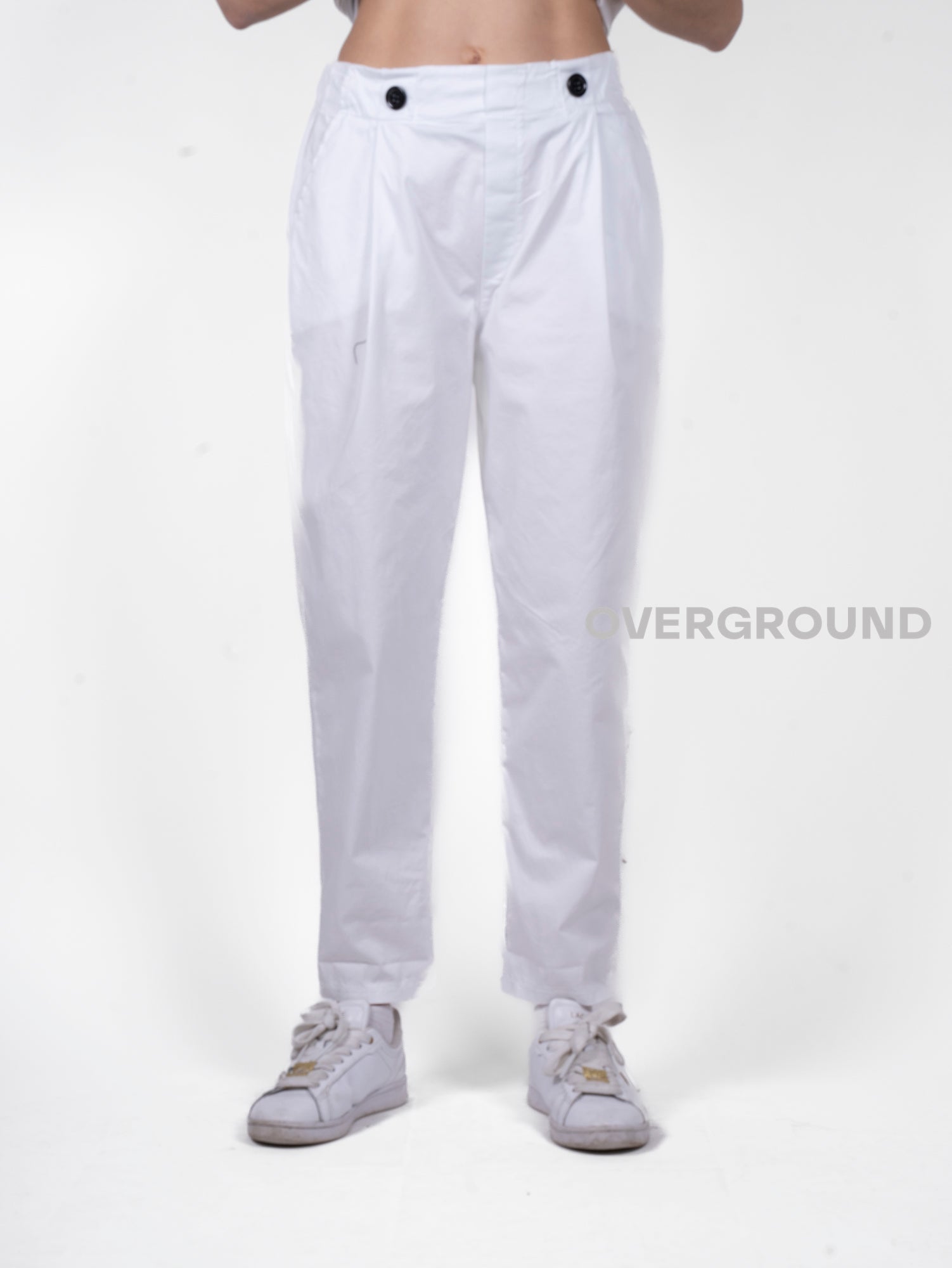pantalone con gambule largo con bottone davanti - OVERGROUND STORE 