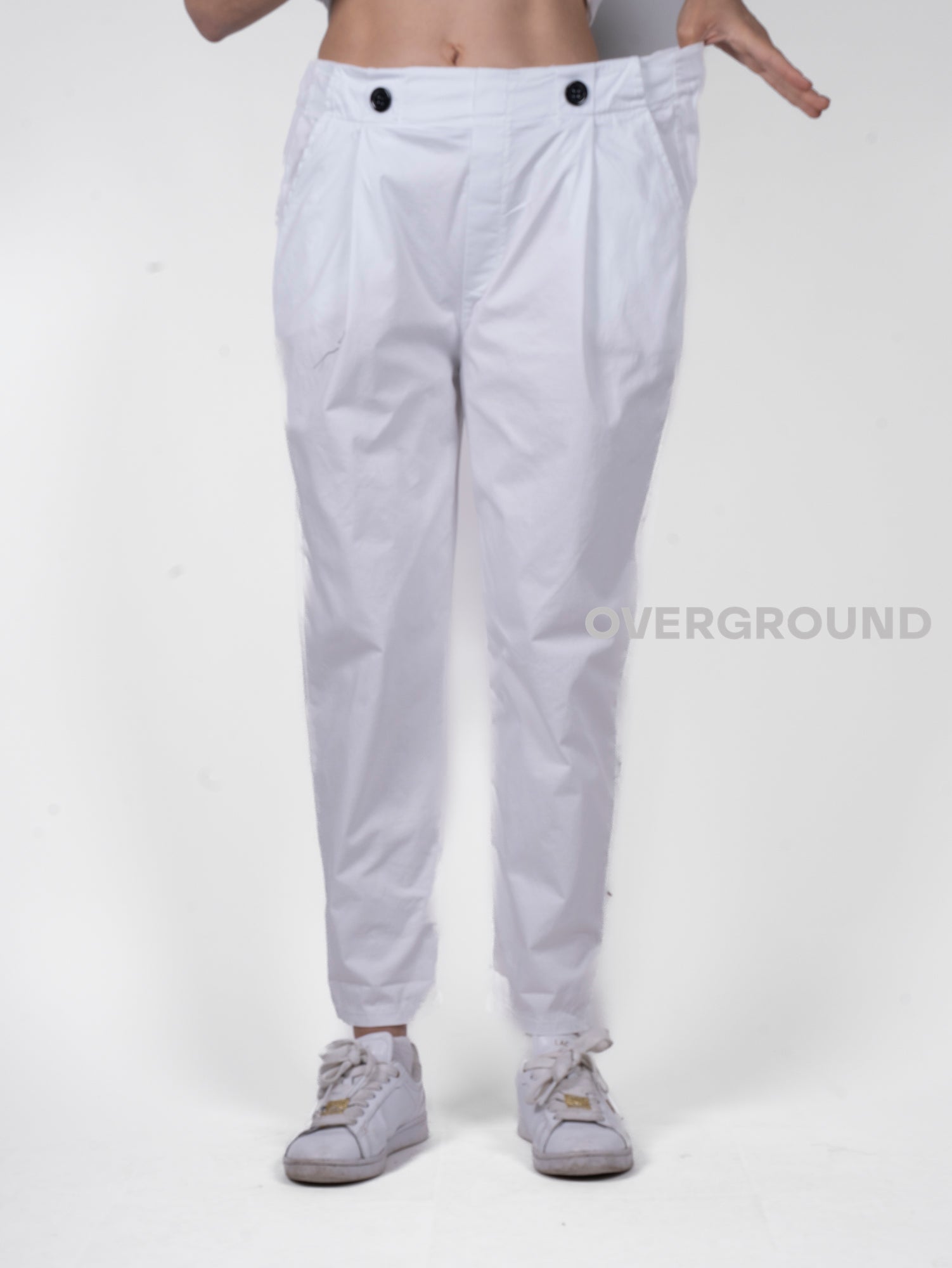 pantalone con gambule largo con bottone davanti - OVERGROUND STORE 