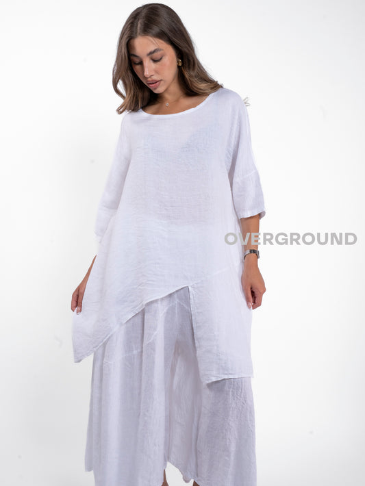Maglia in Lino Asimmetrica - OVERGROUND STORE 