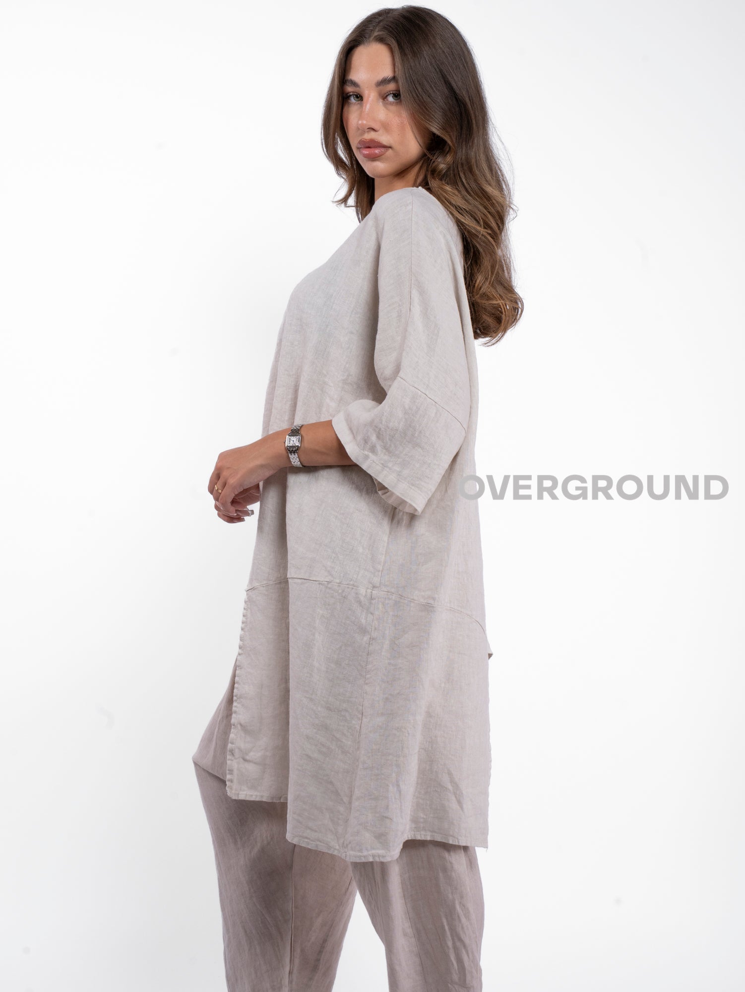 Maglia in Lino Asimmetrica