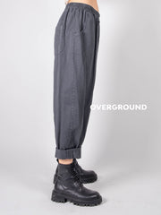 PANTALONE OVER XGROUND TESSUTO RIGATO