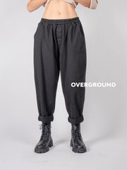 PANTALONE OVER XGROUND TESSUTO RIGATO