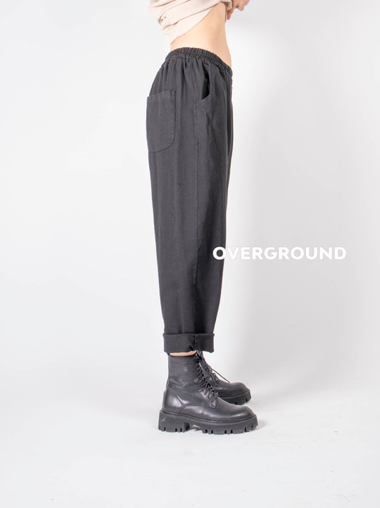 PANTALONE OVER XGROUND TESSUTO RIGATO