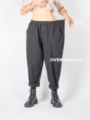 PANTALONE OVER XGROUND TESSUTO RIGATO