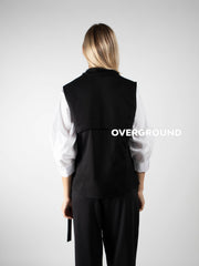 Gilet con punte davanti in doppio tessuto