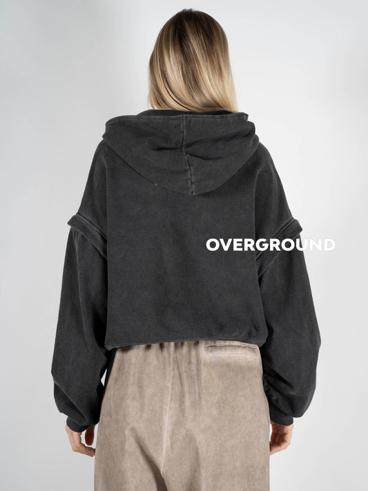 FELPA CORTA CON MANICHE STACCABILE - OVERGROUND STORE 